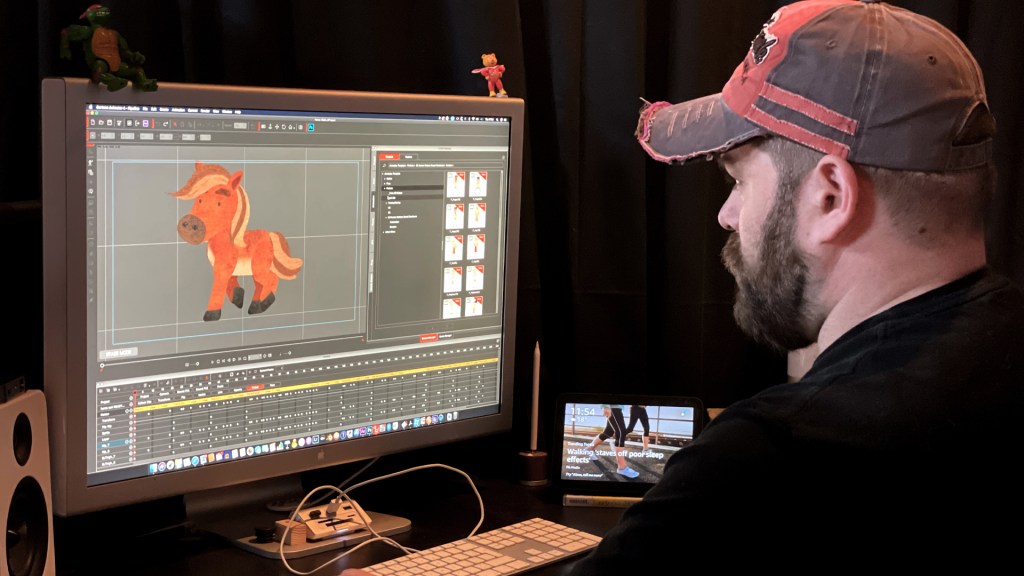 Chris Meyer-White working on Cartoon Animator 4