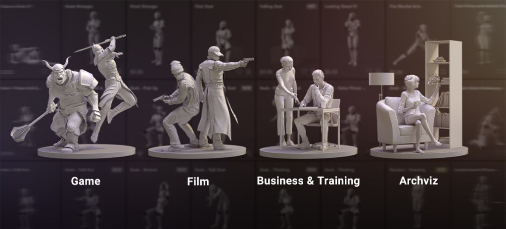 ActorCore characters and motions are suitable for games, films, business & training, and arch viz.