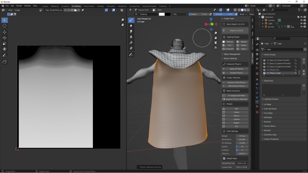 Easy Cape Physics on Dragon Ball Piccolo Free Blender Addon