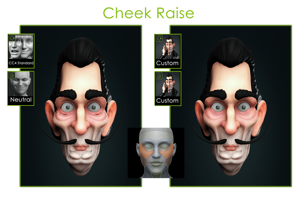 Cheek Raise Expression with Character Creator