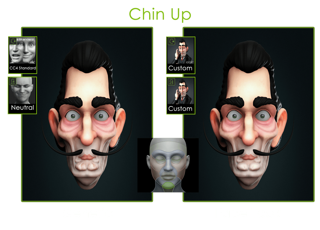 Chin Up Expression with Character Creator