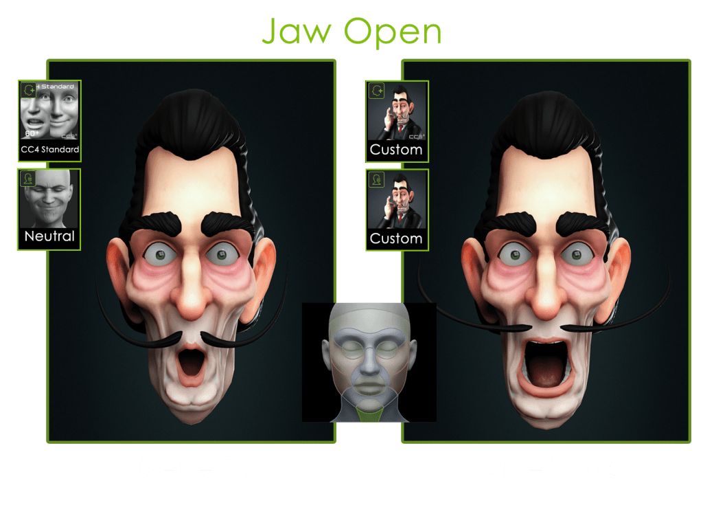Jaw Open Expression with Character Creator