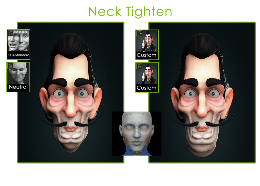 Neck Tighten Expression with Character Creator
