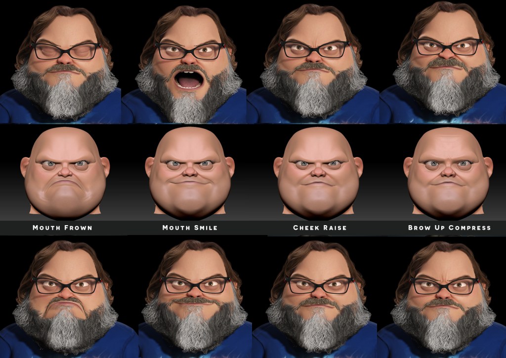 Tweaking the many expressions of Jack Black with Character Creator 4