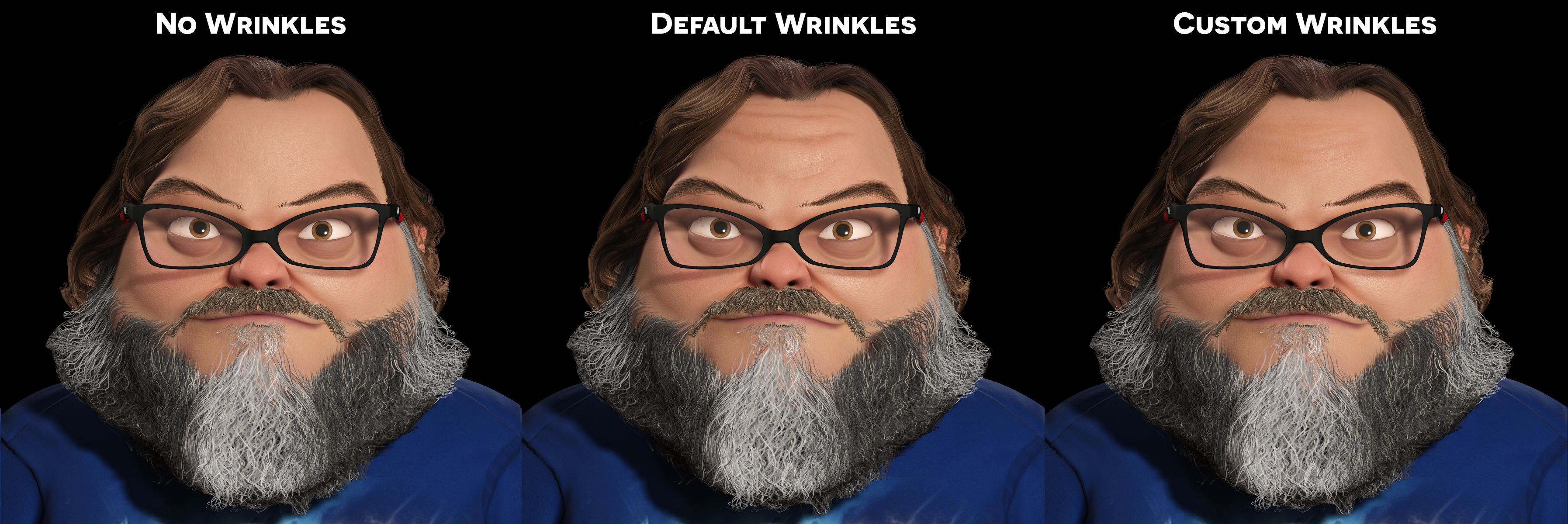 Wrinkle Map Script Animating Expressive Jack Black: CC ZBrush Face Tools & iClone ...