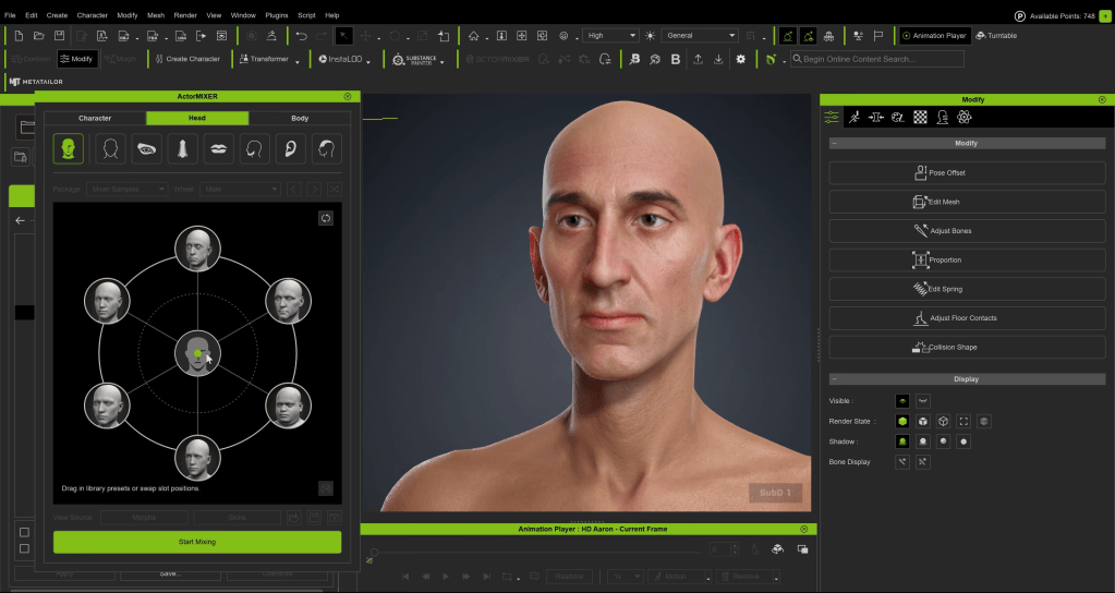 CC5 ActorMIXER tool allows anyone to craft limitless characters by blending and evolving existing character assets