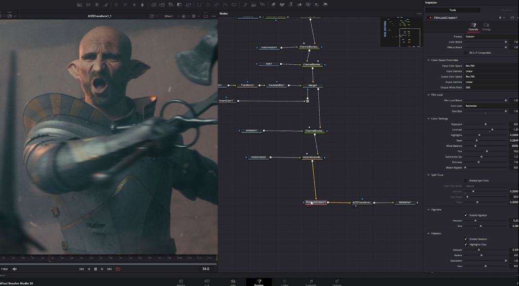 The compositing was very simple for this project. I used Davinci Resolve and Fusion to do the compositing and colour grade.