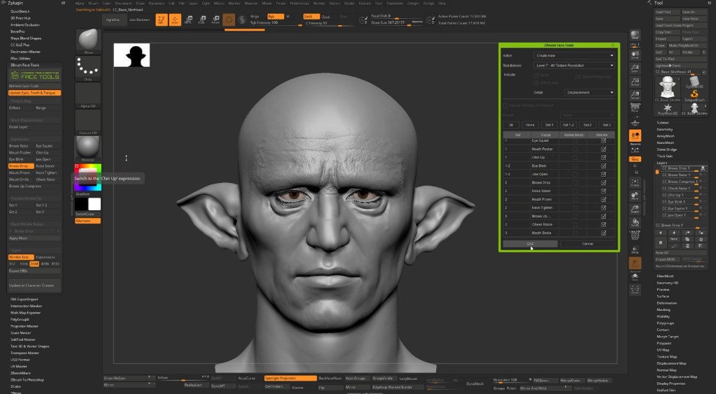 CC5 Face Tools for Blend Shapes