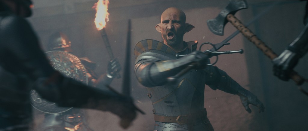Next, I used the velocity pass to add motion blur to the sword because it is in mid swing and it needed some movement, and lastly, I added the Film look creator to finalize the look.