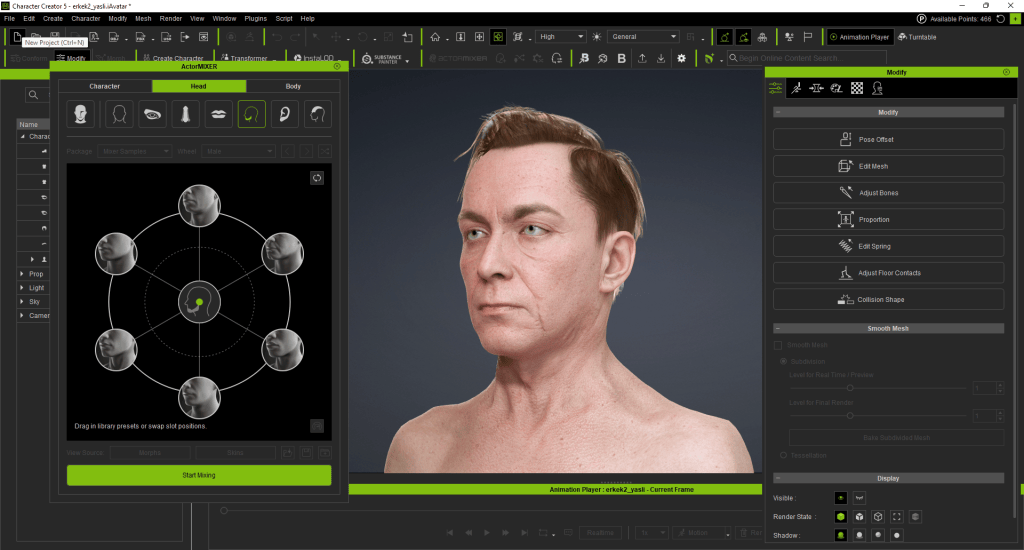 Create crowds fast with Character Creator 5 ActorMIXER function