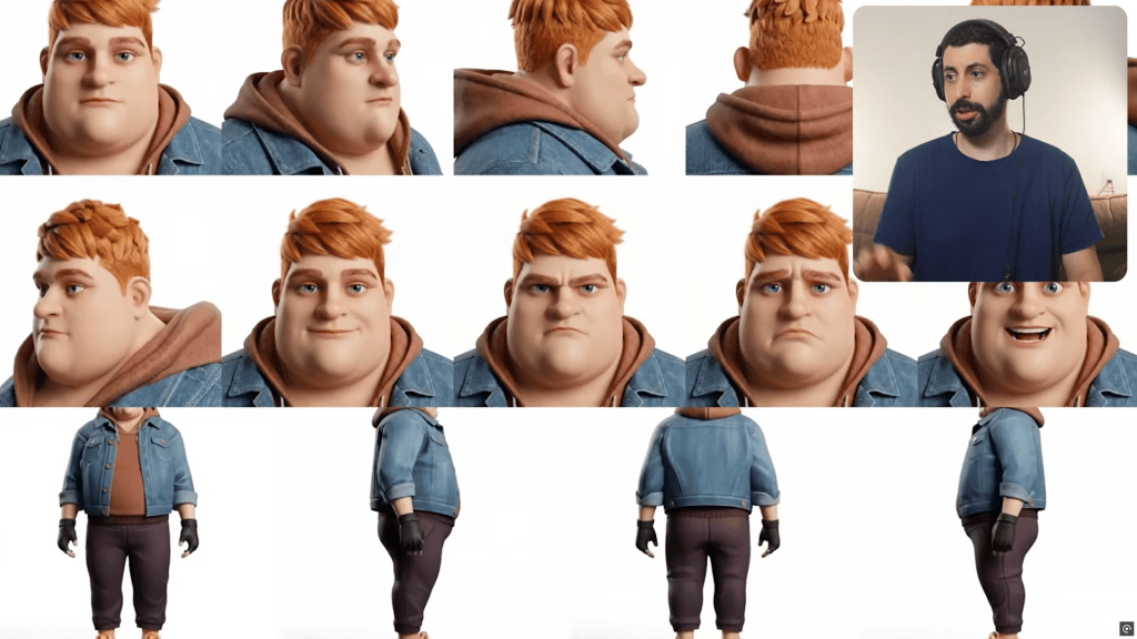 Neri Neto with Reallusion's Hybrid AI 3D character generated by Headshot 3/CC5, demonstrating full control over AI generated character customization.
