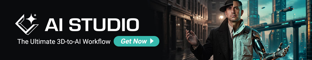 Reallusion AI Studio is built for 3D artists who want to streamline their workflow with authentic AI render, and for AI creators seeking stronger consistency and more precise control with less trial and error—unlocking greater productivity by blending the best of both worlds. Tutorial