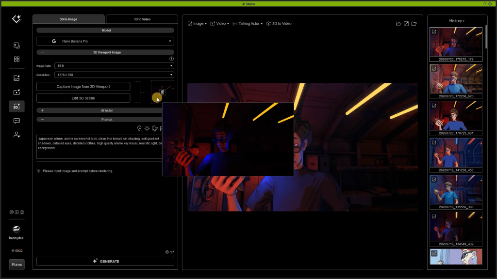 Import initial Image from iClone 3D Viewport