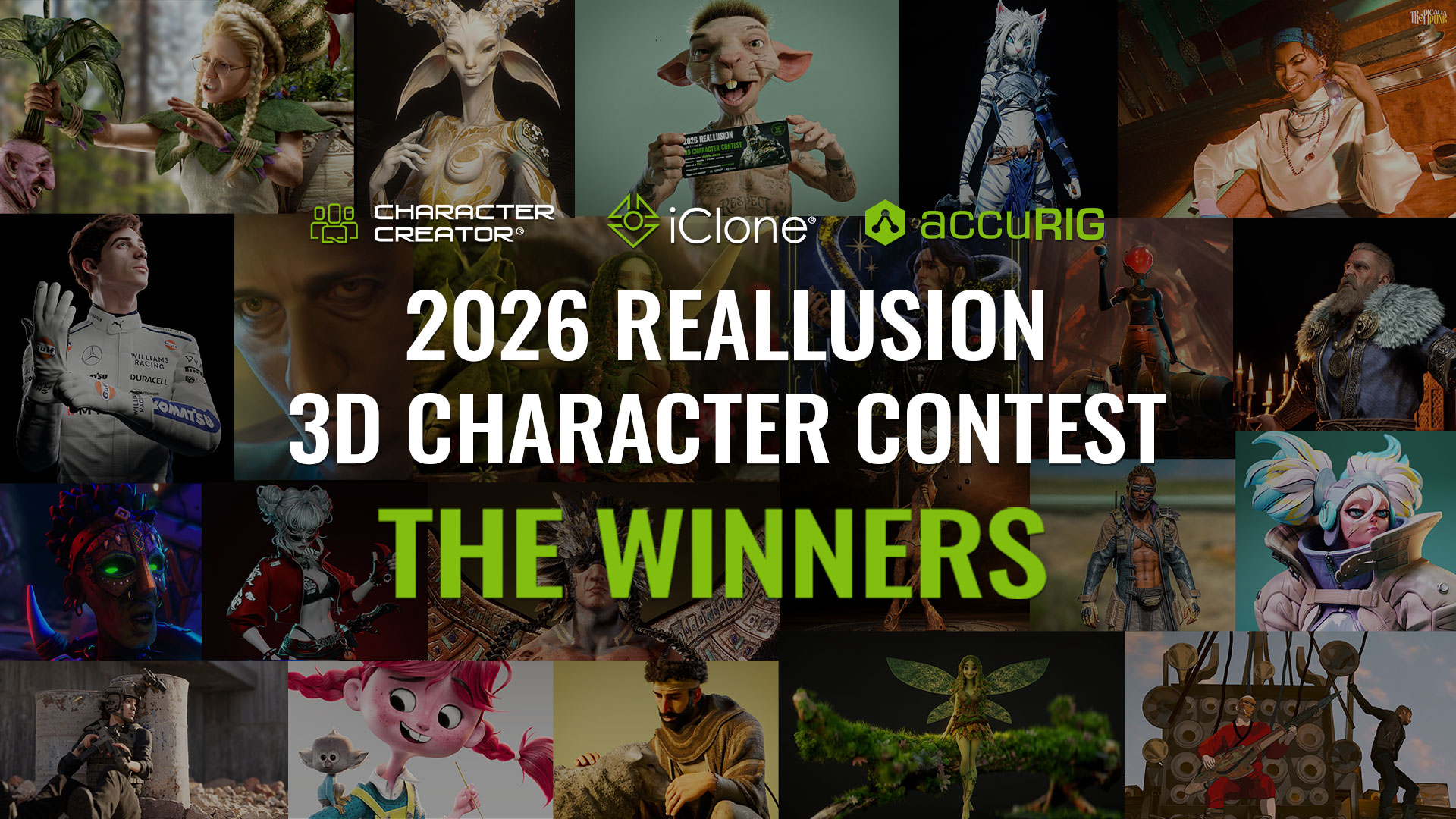 Meet the 40 winners of 2026 Reallusion 3D Character Contest!
